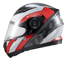 Capacete Texx Esc Gladiator V3 Reisen Vermelho/Branco Brilho Capacete Texx Esc Gladiator V3 Reisen Vermelho/Branco Brilho