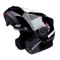 Capacete Texx Escamot Gladiator V3 Preto Brilho Robocop