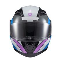 Capacete Texx Escamot Gladiator V3 Reisen Azul Rosa Branc 54 F016