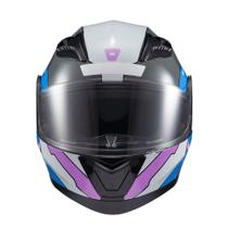 Capacete Texx Escamot Gladiator V3 Reisen Azul Rosa Branc 54