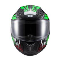 Capacete Texx Fechado Hawk Alien Verd Pret 58