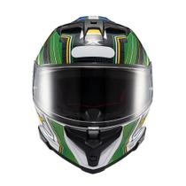 Capacete Texx Fechado Kaiman Flag Brasil - Capacete Texx Fechado Kaiman Flag Brasil -