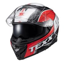 Capacete Texx Kaiman Vector Preto Vermelho Branco
