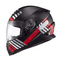 Capacete texx wing grid preto/vermelho/branco fosco