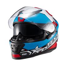 Capacete texx wing superstar azul/vermelho/branco