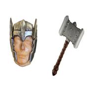 Capacete Thor dourado + Martelo- Serve adulto/ infantil