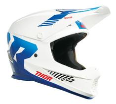 Capacete Thor Sector 2 Carve - Branco/Azul