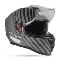 Capacete Titanium Gp Tech Ultra Sv Range Cinza