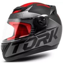 Capacete Tork 788 G7 Evolution Fosco Preto Vermelho - Pro Tork Capacetes