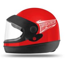 Capacete tork automatco sport moto vermelho tamanho-56
