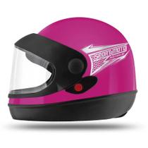 Capacete tork fechado automatco sport moto rosa tamanho-60