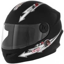 Capacete tork fechado infantil four kids preto fosco-54