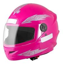 Capacete tork fechado new liberty-4 preto rosa-60