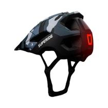 Capacete Ultraleve Anti-Impacto DH MTB Para Homens E Mulheres Com Luz Traseira USB Da SUPERIDE