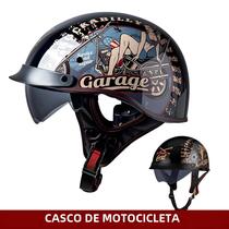 Capacete Unissex Retro Meio Capacete De Verão Para Motocicleta Elétrica American Prince Harley.