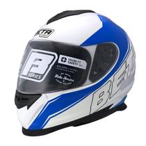 Capacete Vaz V15 Branco Racer Azul (60E)