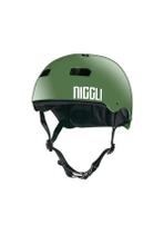 Capacete verde fita preta pro brilho niggli
