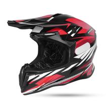 Capacete Vermelho/Preto/Branco Ims Revo Trilha Enduro Motocross