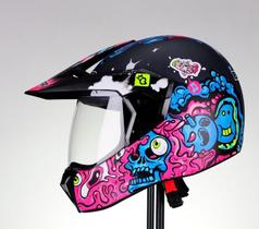 Capacete Walls Preto Chumbo Fosco Color Bieffe Exclusivo 58