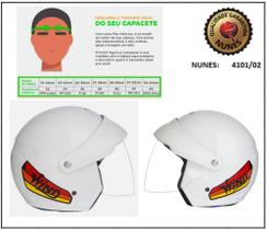 Capacete Wind Visor XL Branco (Nunes 4202/4201)