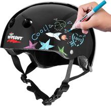 Capacete Wipeout Dry Erase Kids para bicicleta, skate e scooter preto