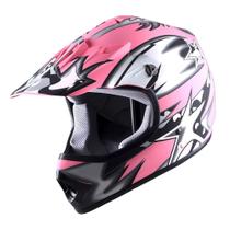 Capacete WOW Youth Kids Motocross BMX MX ATV Star Matt Pink