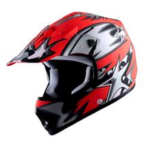 Capacete WOW Youth Kids Motocross BMX MX ATV Star Vermelho Tamanho L