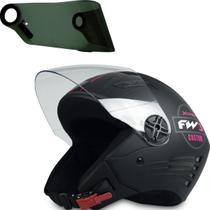 Capacete X Open Preto Fosco Rosa Tam 58 Viseira Fumê