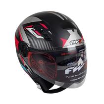 Capacete x open up rapid c/ oculos pto fosco/azul-tamanho 58