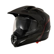 Capacete X11 Crossover Solides Black Brilhante Motocross