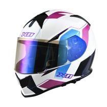 Capacete X11 Revo Pro Flagger 2 Branco e Rosa Tamanho:56