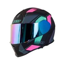 Capacete X11 Revo Pro Flagger 2 Preto/Rosa 58 Capacete X11 Revo Pro Flagger 2 Preto/Rosa 58