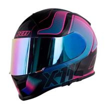 Capacete X11 Revo Pro Tronix Rosa / Acqua