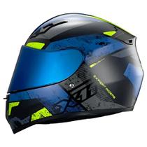 Capacete X11 Trust Pro Ballads Azul Neon