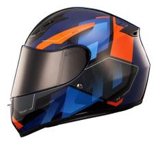Capacete X11 Trust Pro Transit Azul/laranja Viseira Extra 60