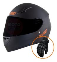 Capacete X11 Trust Shadow Laranja + Luva Blackout 2 + Viseira Fumê Capacete X11 Trust Shadow Laranja + Luva Blackout 2 + Viseira Fumê