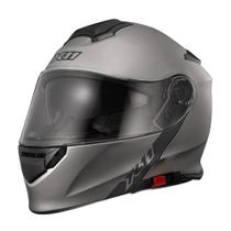 Capacete X11 Turner Solids Prata Metalico Escamoteavel 62 Capacete X11 Turner Solids Prata Metalico Escamoteavel 62