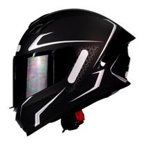 Capacete Xceed F607 Eclipse Preto Fosco e Prata