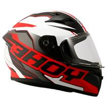 Capacete Yohe New Blade Topway Branco Preto Vermelho