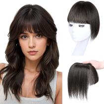 Capacetes de cabelo VERNA Real Human Hair 360, capa 3D, franja, marrom Capacetes de cabelo VERNA Real Human Hair 360, capa 3D, franja, marrom