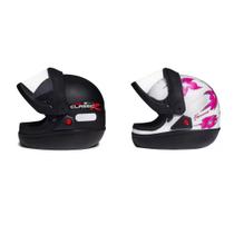 Capacetes San Marino Automático Preto Fosco Classic e Femme Feminino Branco