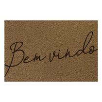 Capacho 40x60cm Vinil Light 2.0 Bem Vindo Bege Kapazi