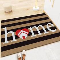 Capacho 60x40 Cores De Porta Borracha Home bege e Preto