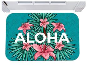 Capacho aloha havaiano flores tapete para porta 40x60