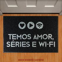 Capacho Amor séries e wi-fi (preto)