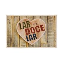 Capacho Antiderrapante Clean Lar Doce Lar 33 Bege 0,45X0,75M - Edantex