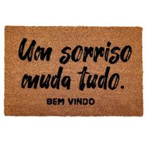 Capacho Antiderrapante Fibra de Coco Sorriso Tuut 40x60