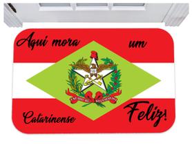 Capacho aqui mora um catarinense feliz tapete para porta