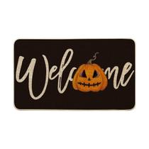Capacho Artoid Mode Black Pumpkin Halloween Welcome 43x74cm