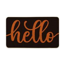 Capacho Artoid Mode Preto e Laranja Hello Halloween 43 x 74 cm
